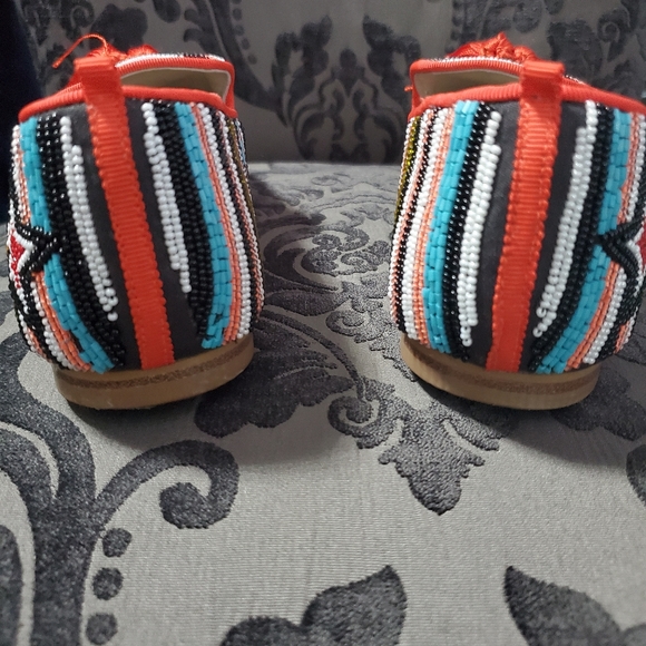 BODEN Evelina Star and Strips Beaded tassel Shoes - Picture 5 of 8